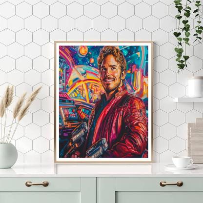 Chris Pratt: Guardians Of The Galactic Charm Numbered Painting Kits