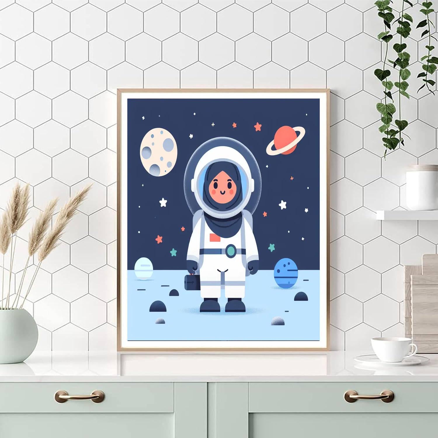 Astronaut Space Adventure Paint By Numbers Art
