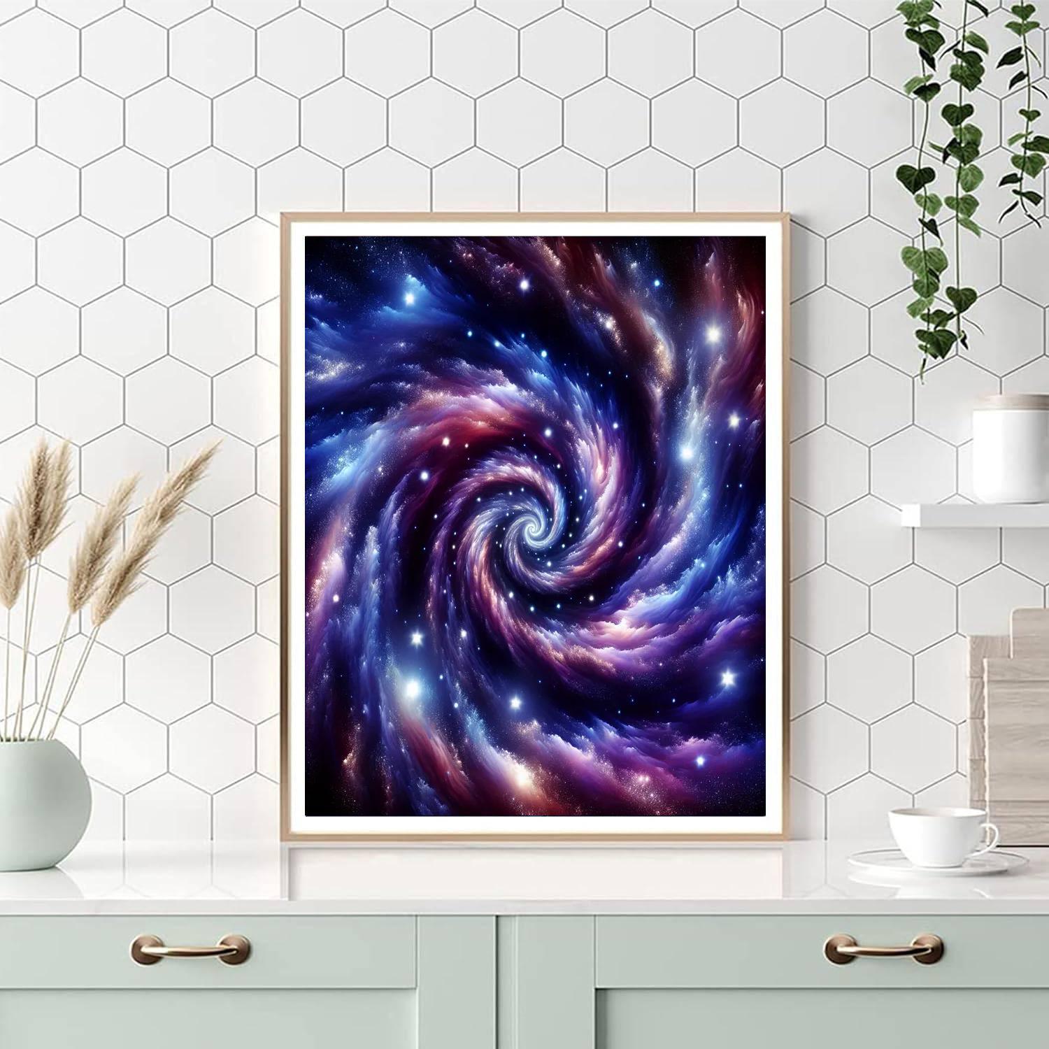 Galaxy Whirl Number Painting
