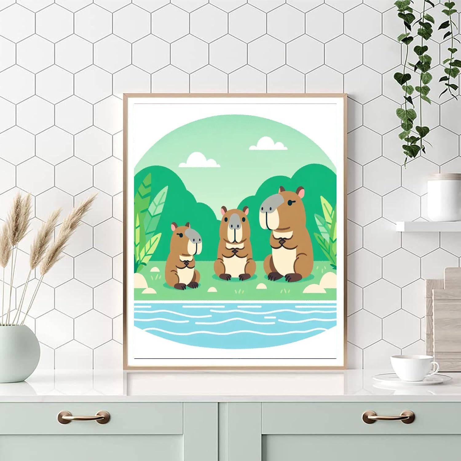 Curious Capybaras Numbered Painting Kits