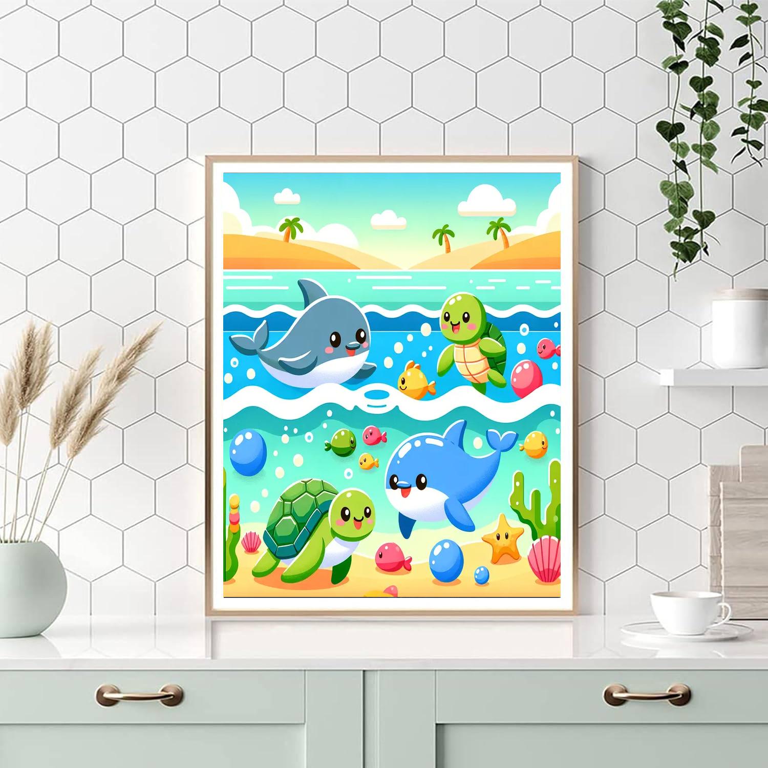 Seaside Safari Soiree Numbered Painting Kits