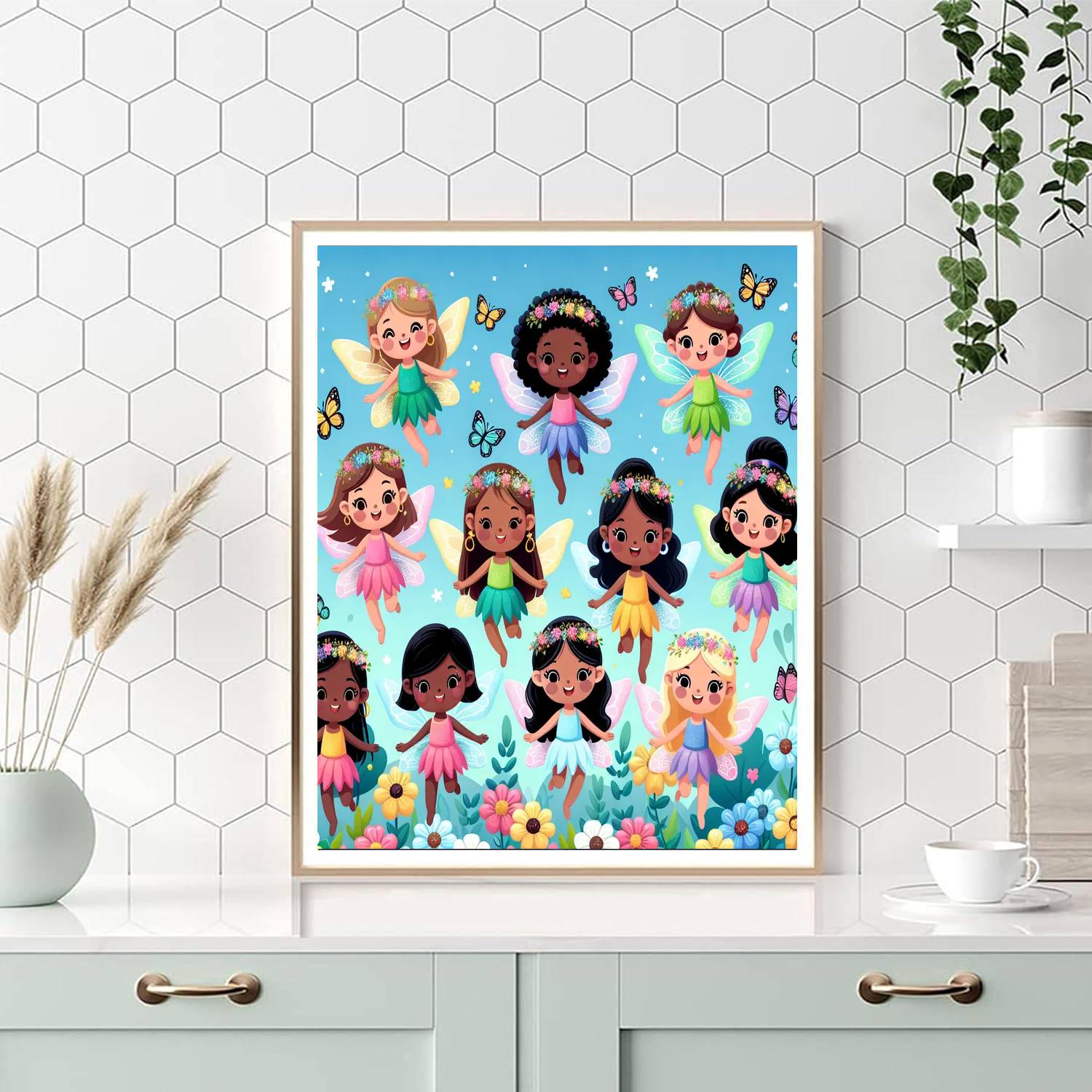 Flowering Fairies DIY Paint By Numbers