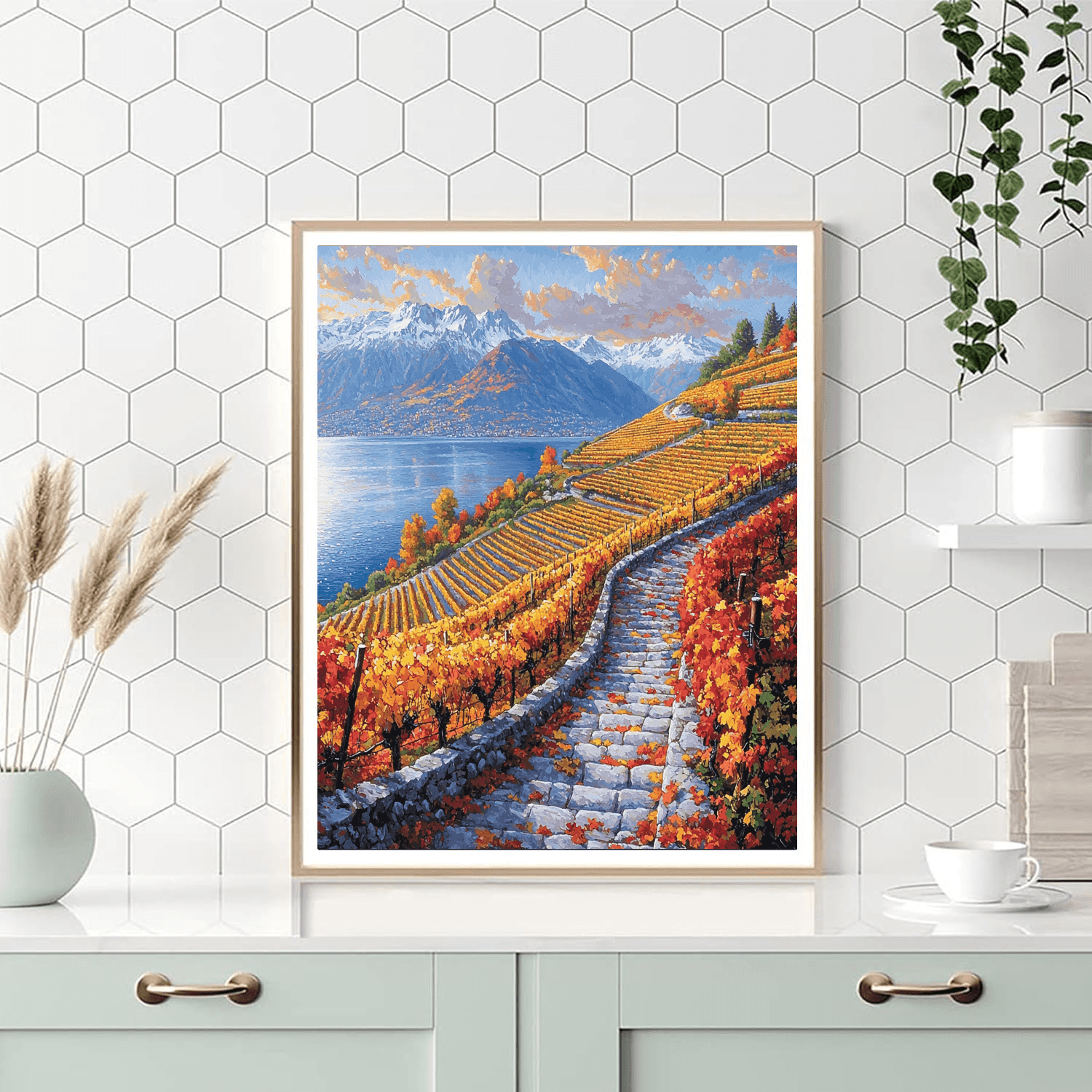 Lavaux Vineyards - Switzerland Numbered Painting Kits