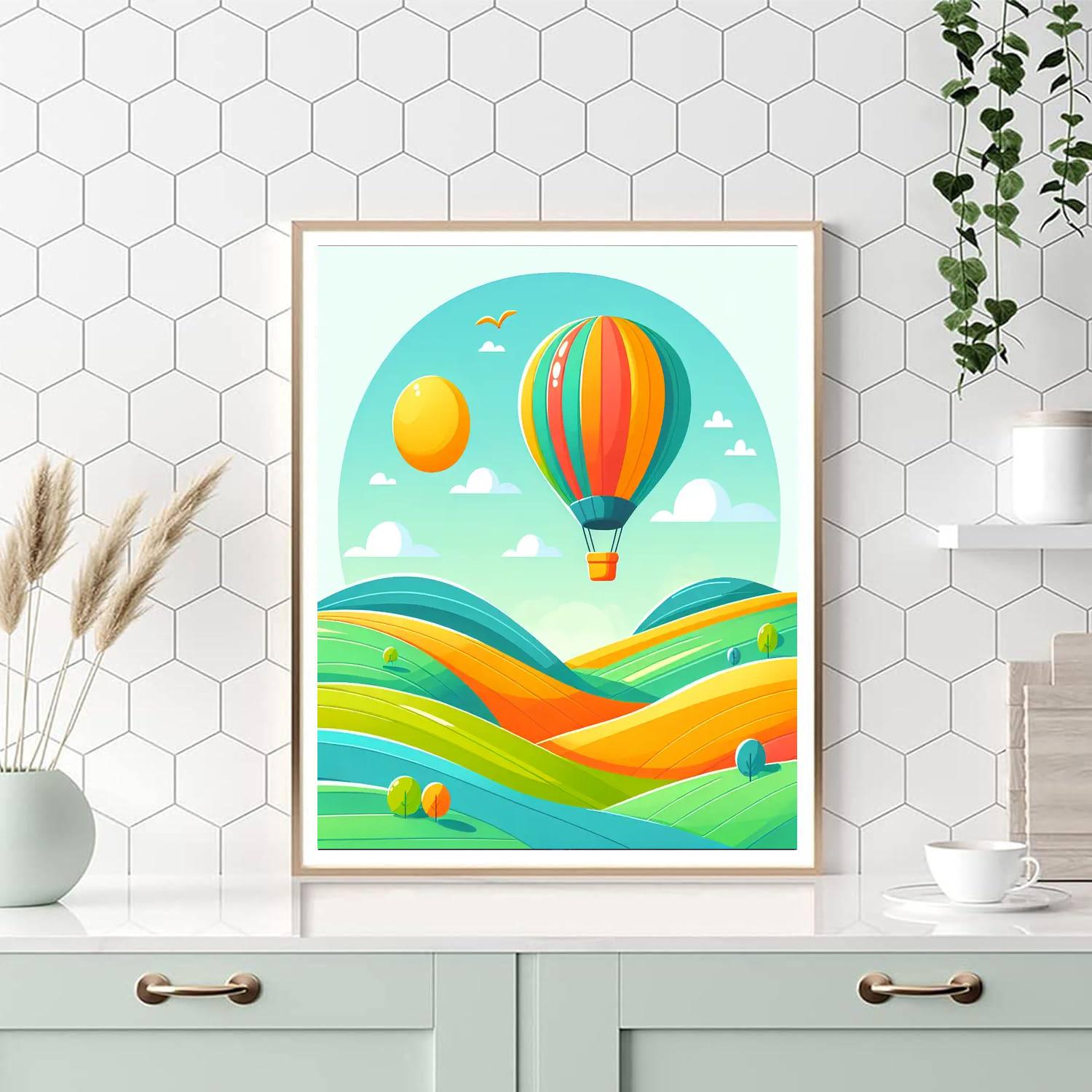 Ballooning Over Countryside Paint By Numbers Kits