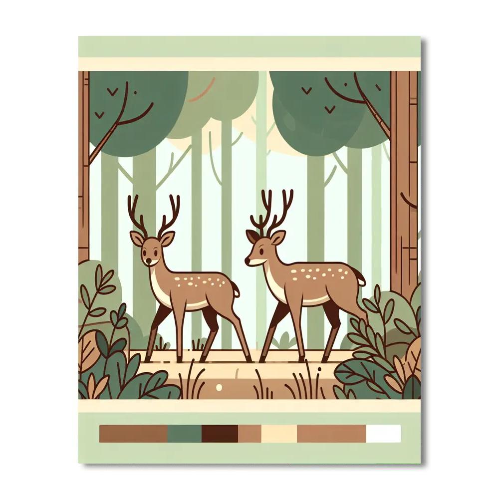 Dapper Deer Numbered Painting Kits