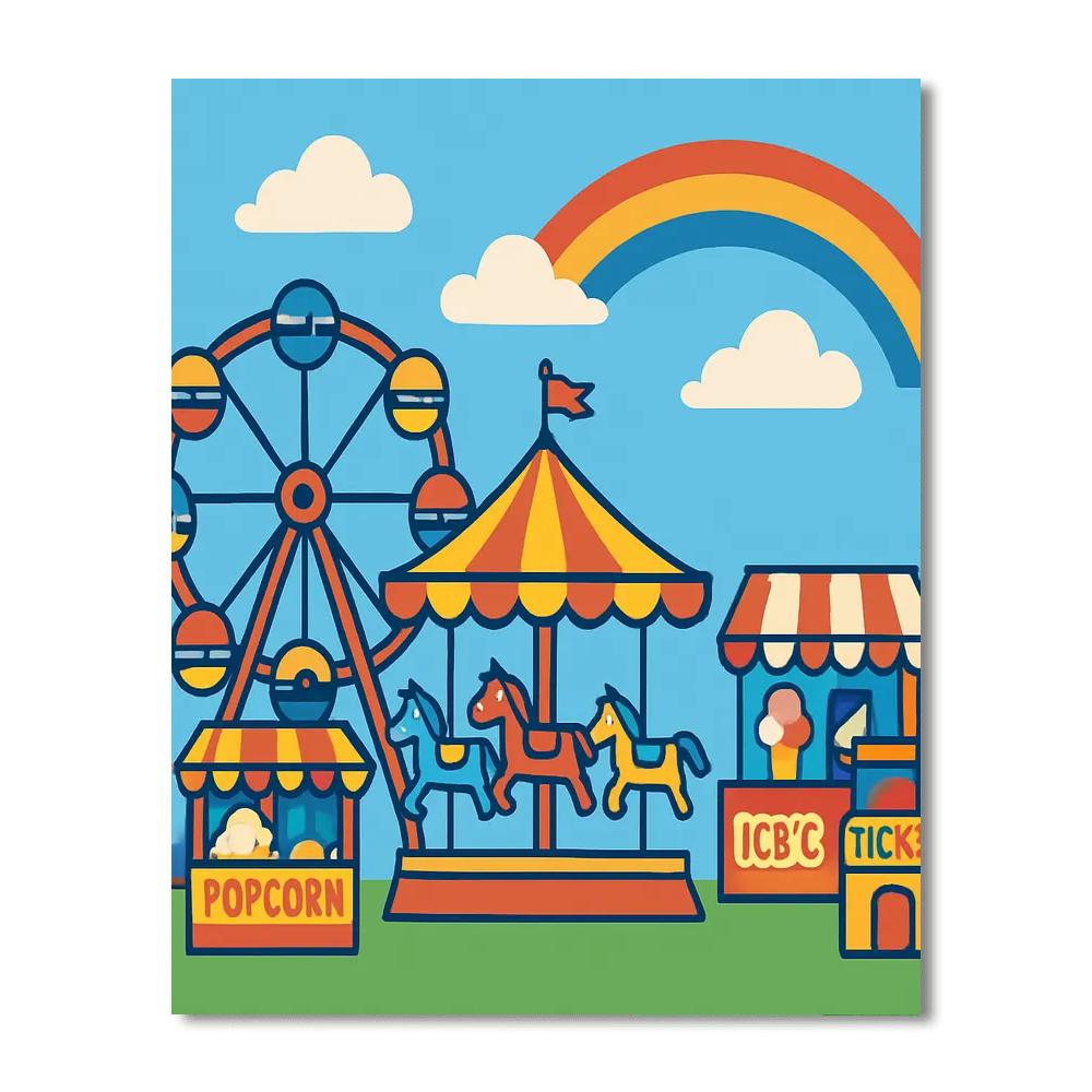 Rainy Day Fun Fair Painting By Numbers Kit