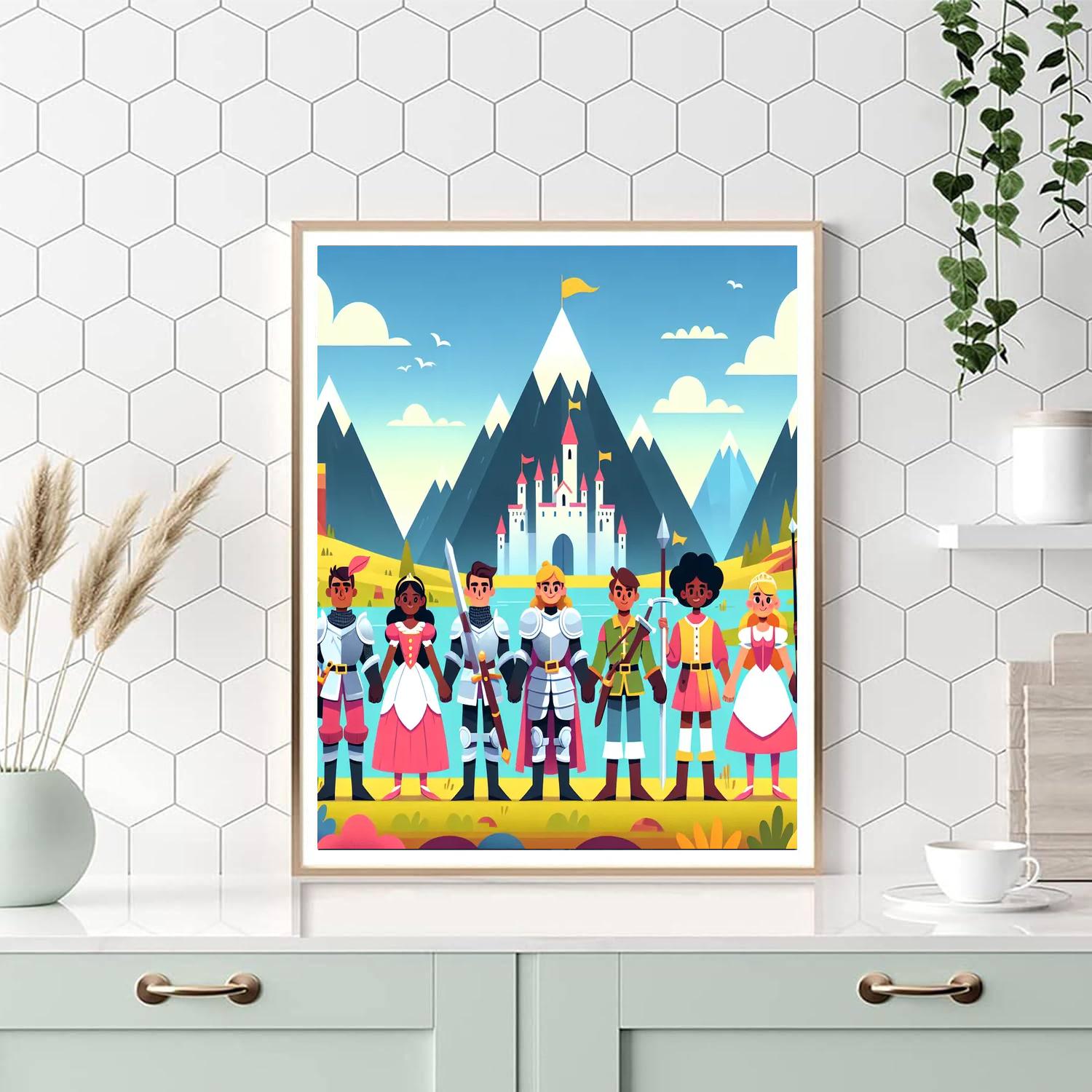 Fantasy Quest With Heroes Paint By Numbers Kits