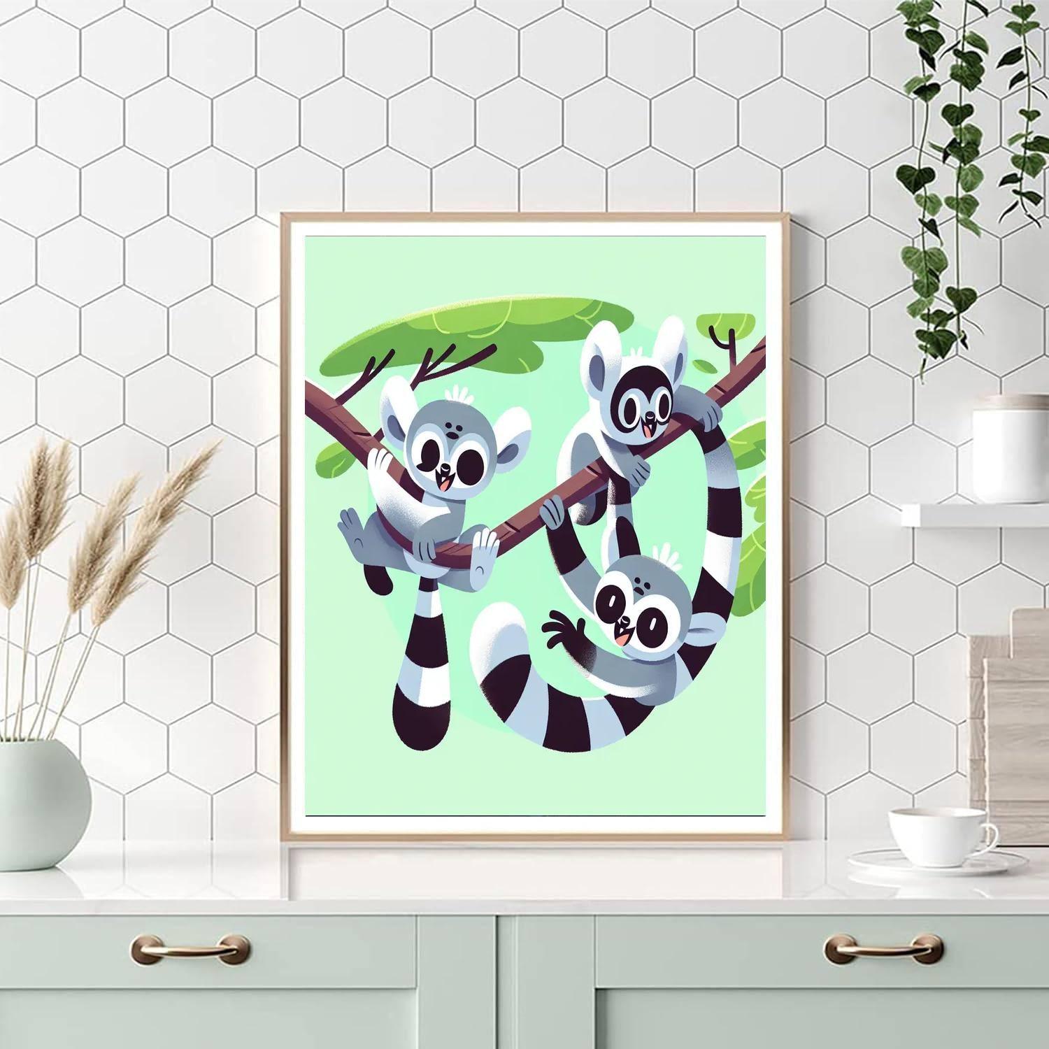 Lively Lemur Playtime Numbered Painting Kits