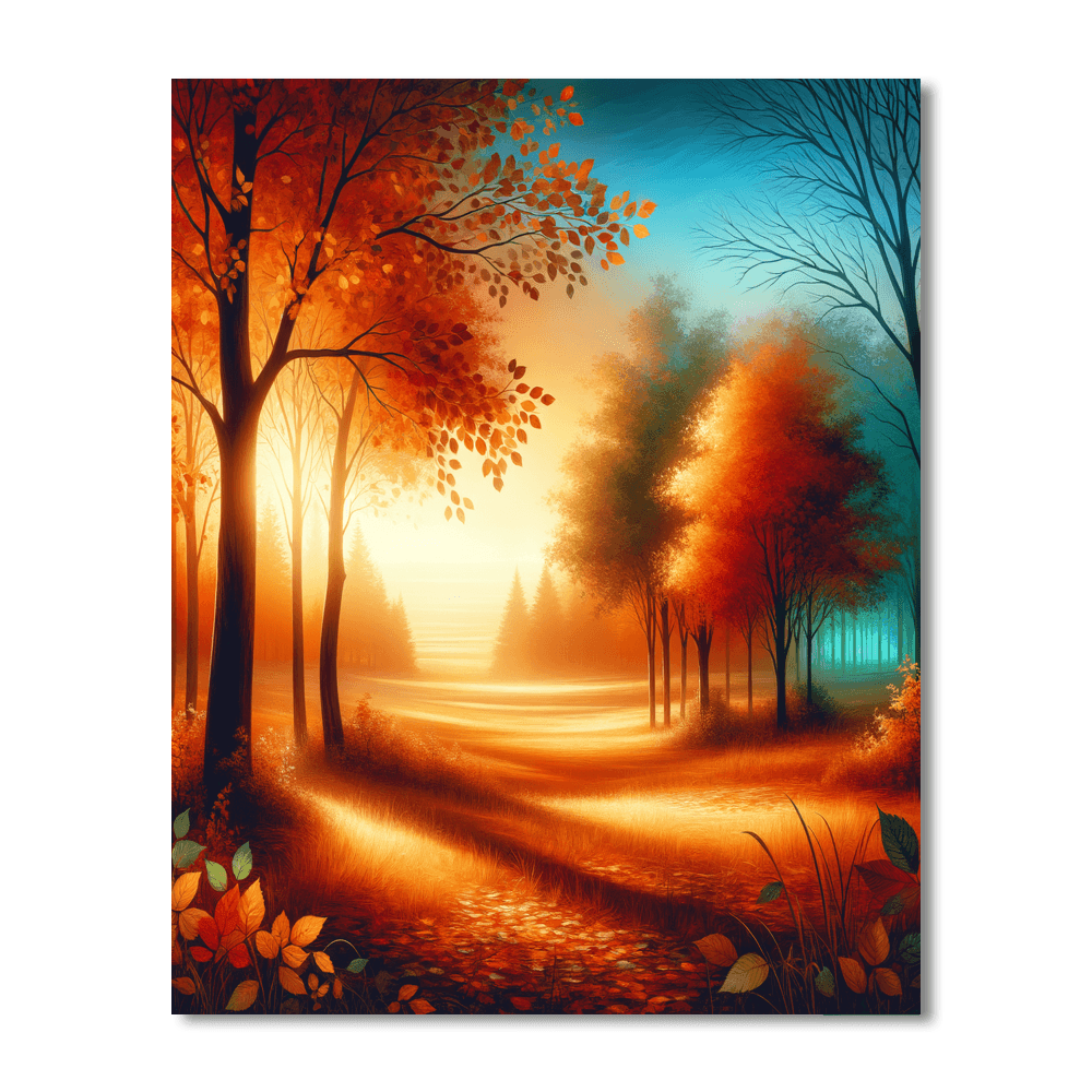 Glorious Autumn Landscape Paint By Numbers