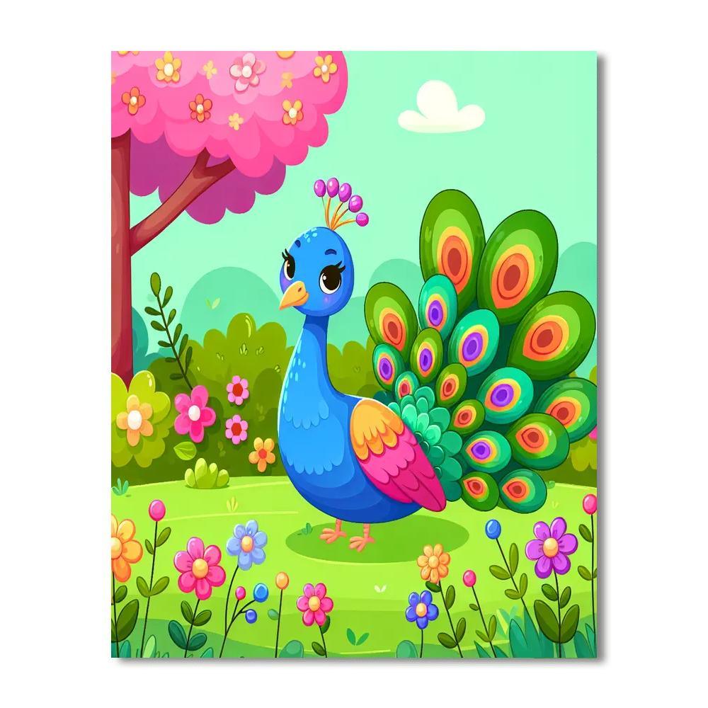 Gorgeous Peacock Dance Painting By Numbers Kit