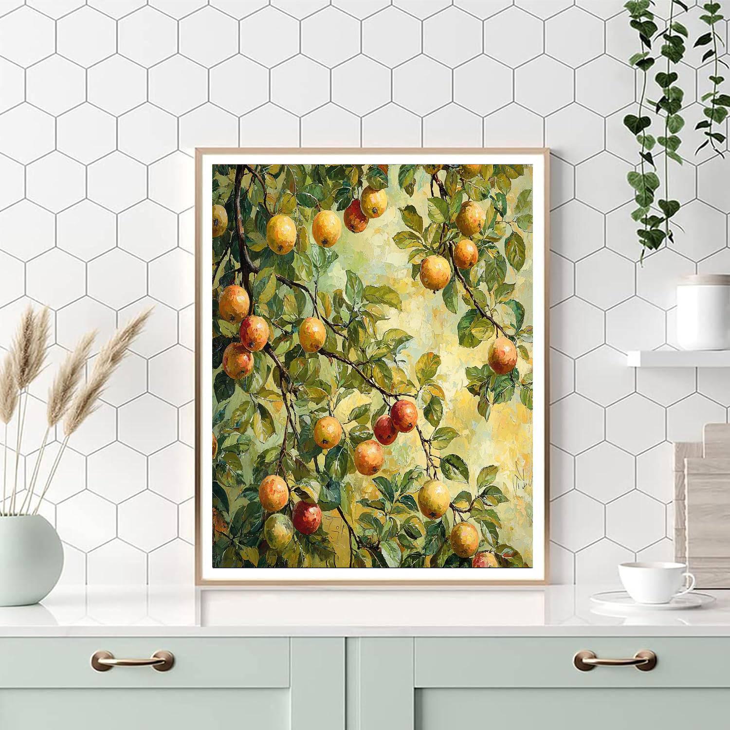 Leonardo Da Vinci Inspired Orchard's Embrace  Paint By Numbers Art