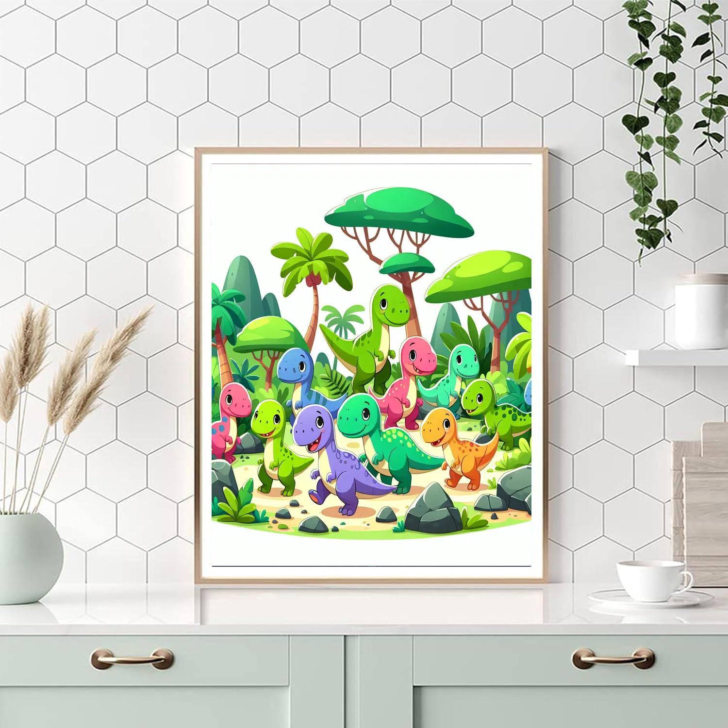 Adventure With Dino Friends Numbered Painting Kits