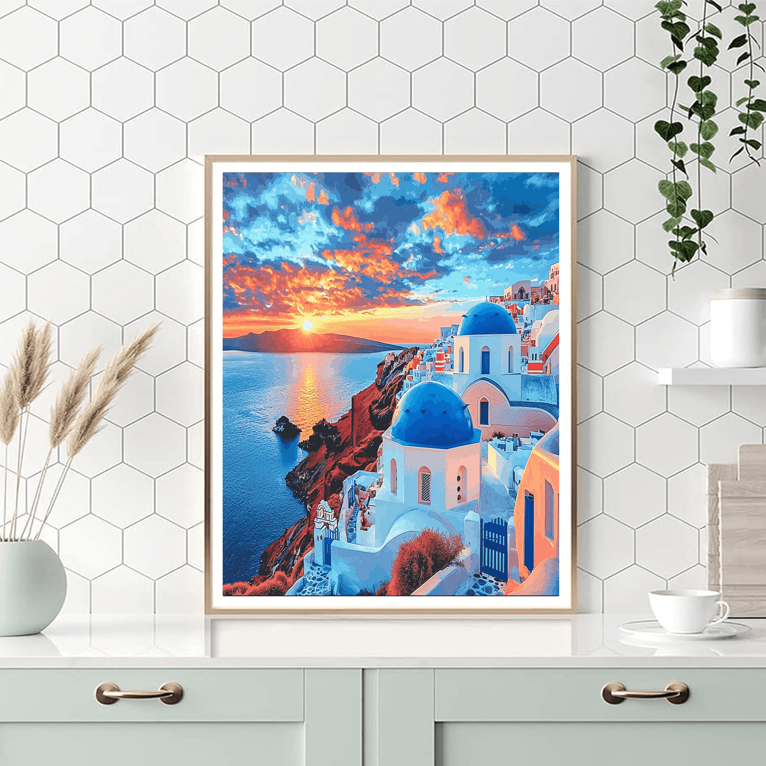 Oia - Santorini - Greece DIY Paint By Numbers