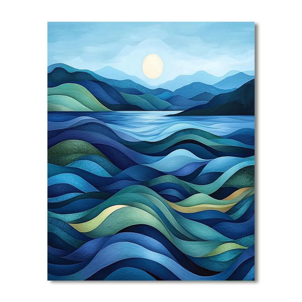 Frida Kahlo Inspired Echoes Of The Cerulean Sea  Numbered Painting Kits