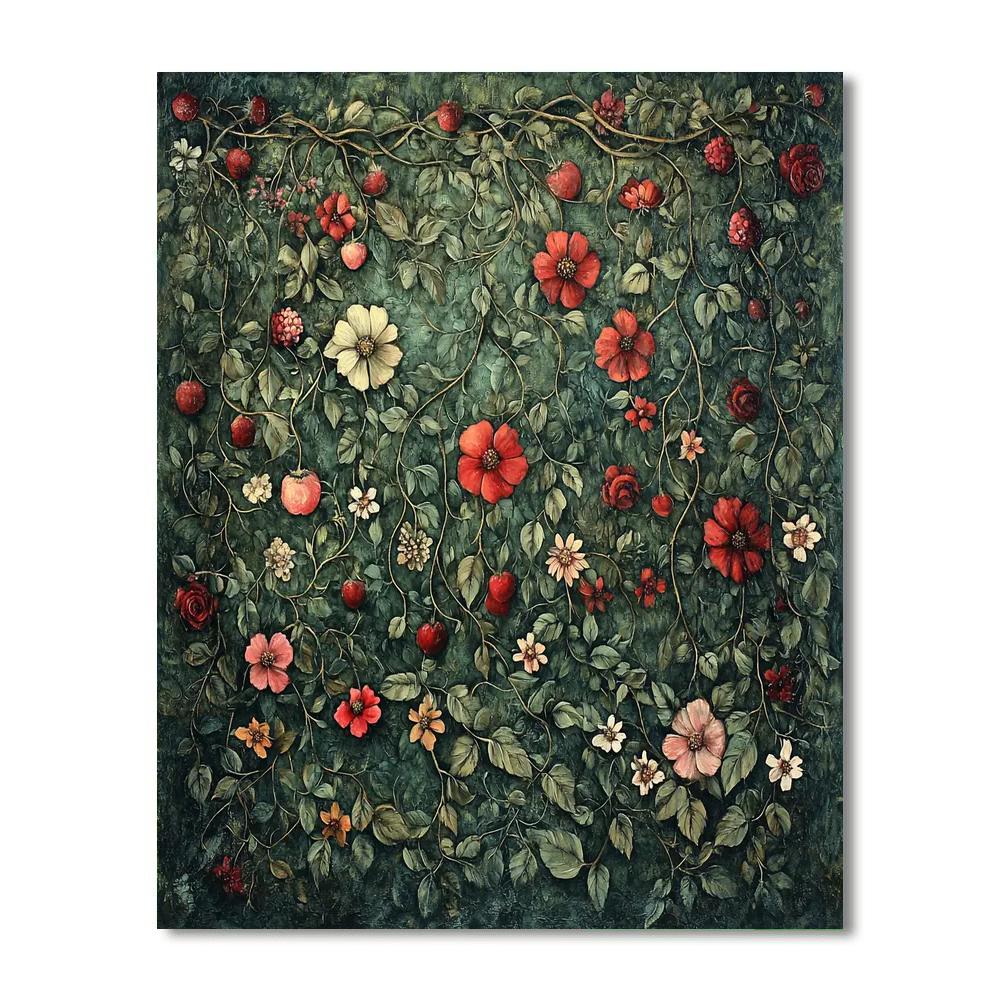 Rossetti Inspired Rossetti's Romantic Vines  Number Painting