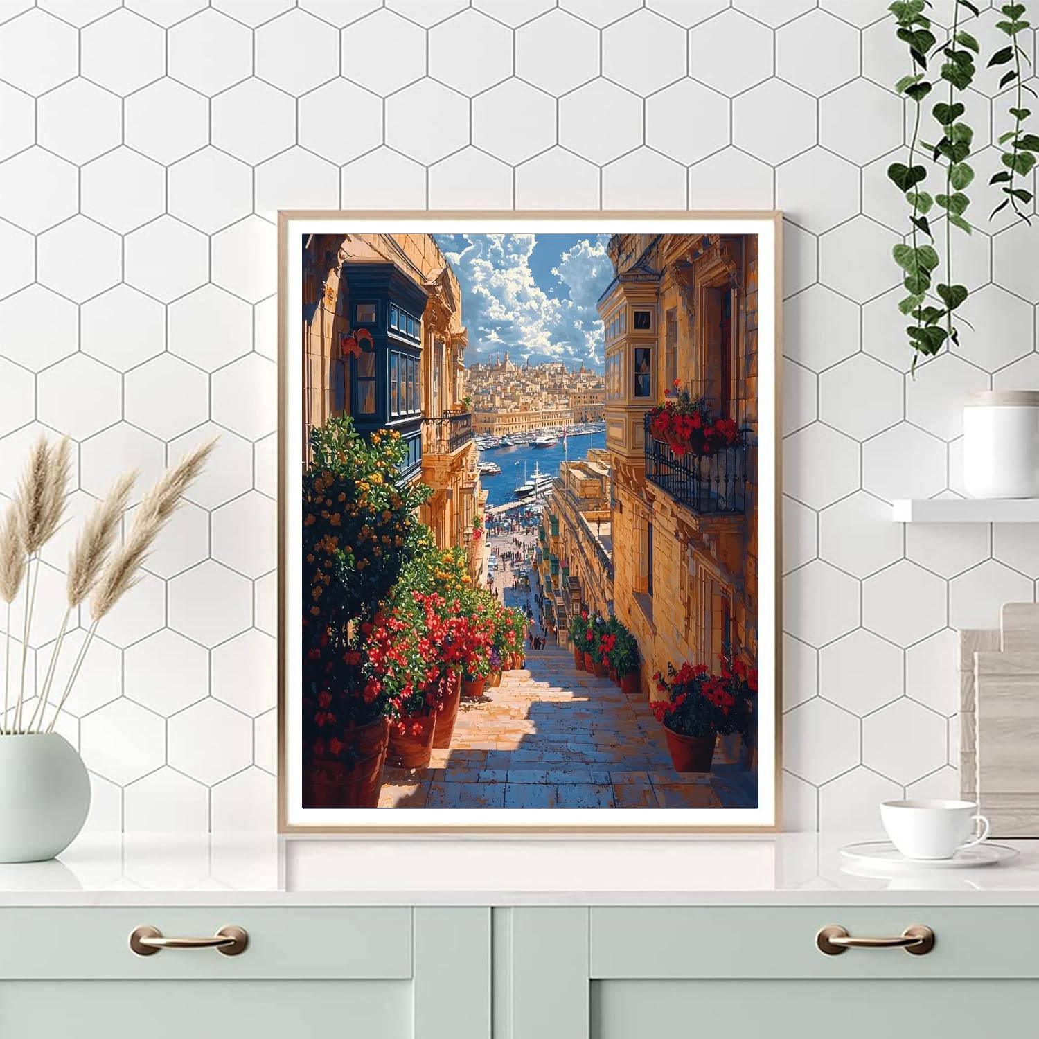 Valletta's Historic Streets Painting Number Kit