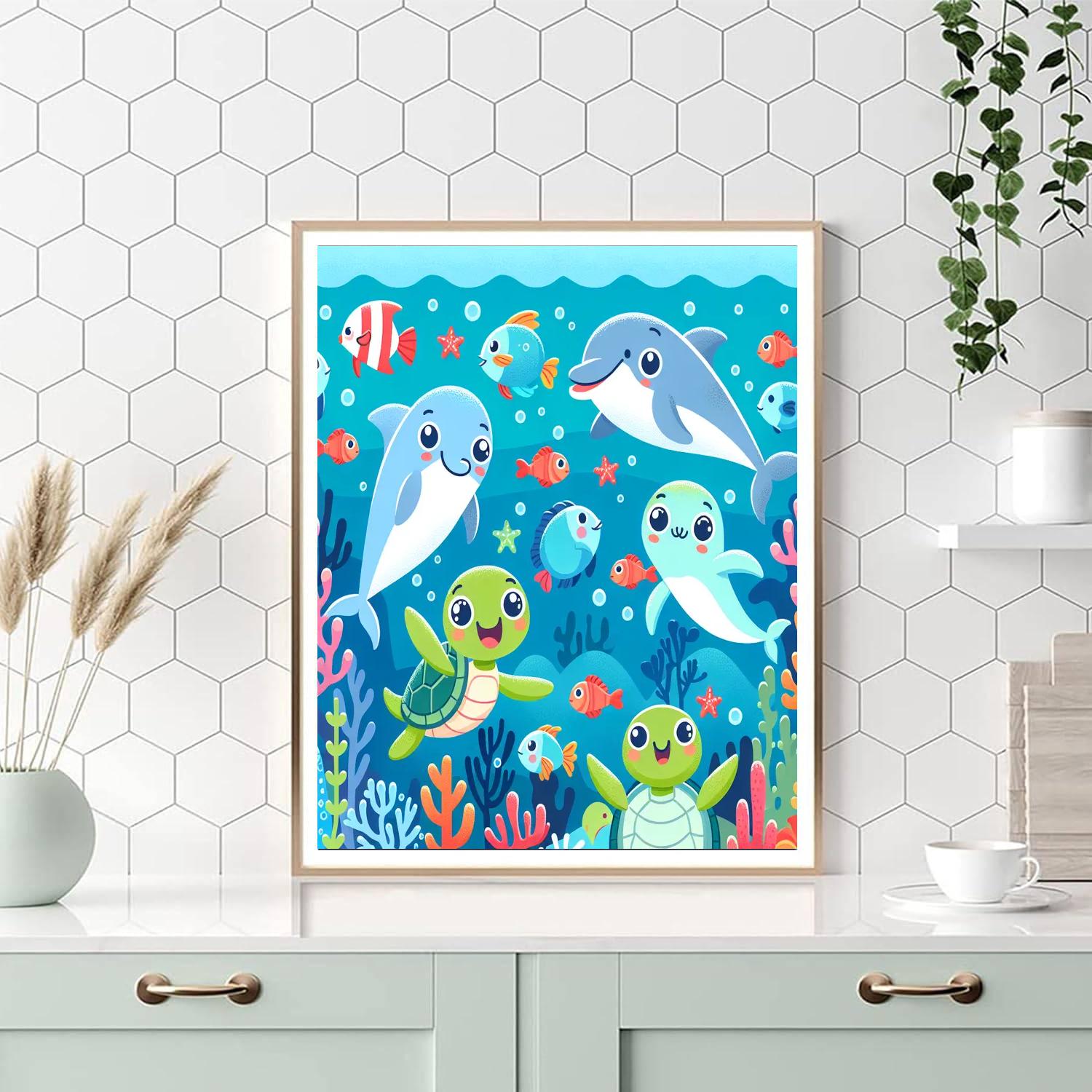 Adorable Ocean Life Paint By Numbers