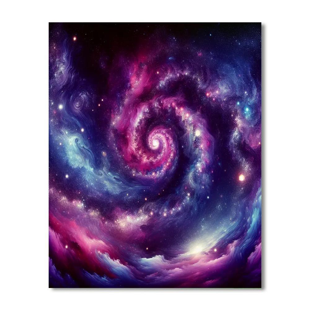 Cosmic Nightfall Dreamscape Painting Number Kit