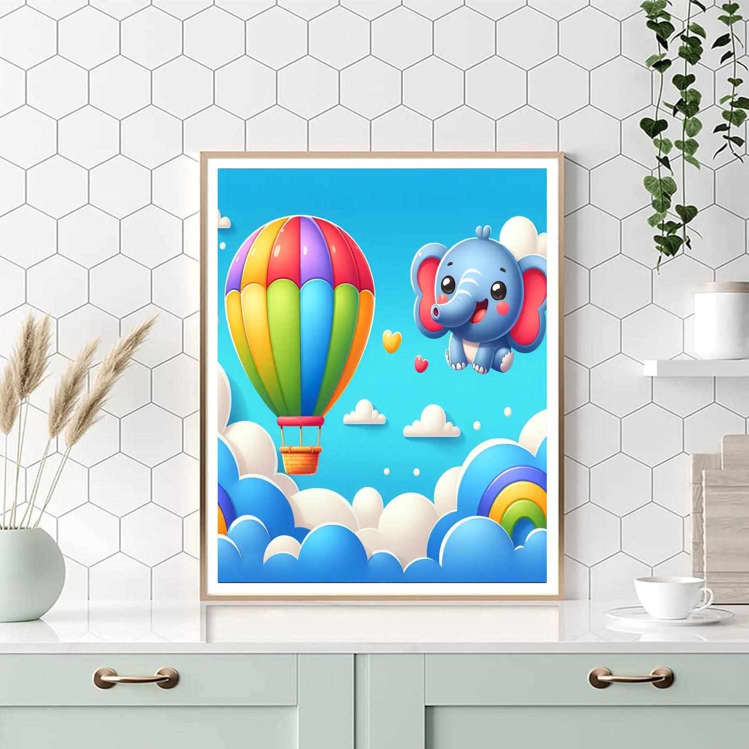 Bright Balloon Escapades Painting Number Kit