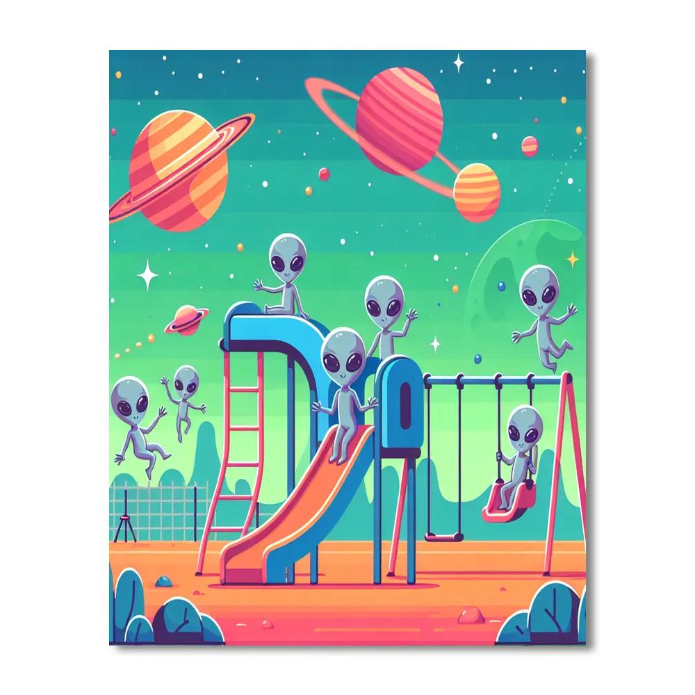 Alien Adventure Playground Paint By Numbers