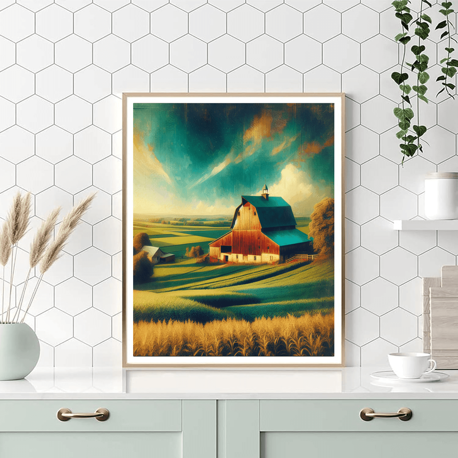 Rustic Farmstead Tranquility Paint By Color