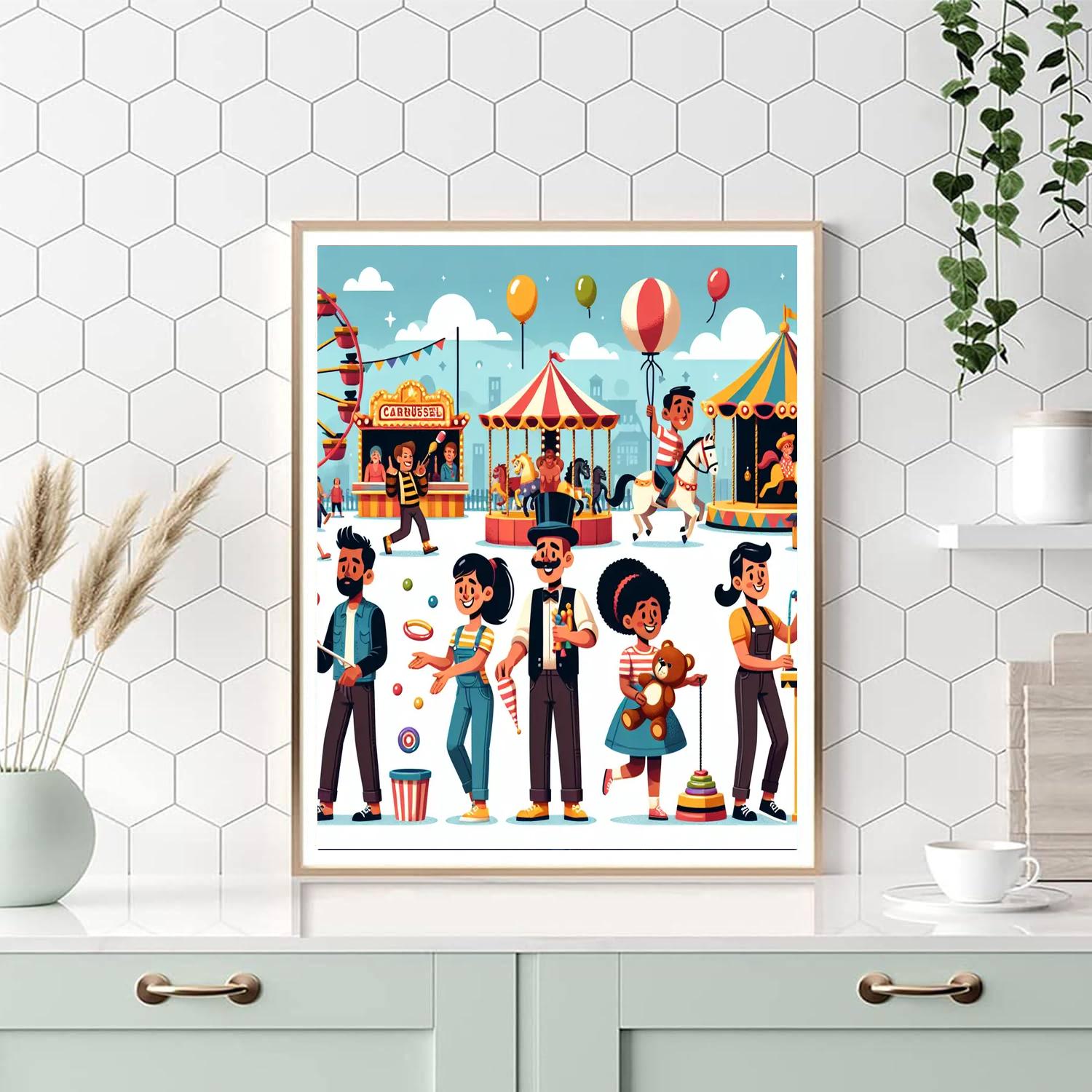 Colorful Carnival Capers Numbered Painting Kits