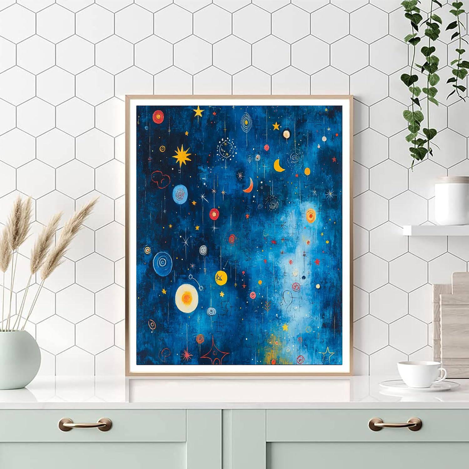 Joan Miró Inspired Ethereal Night Symphony  Paint By Number