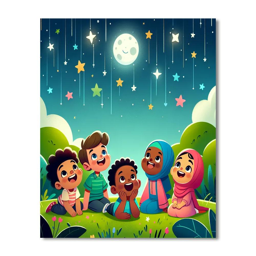 Magical Starlight Night Number Painting