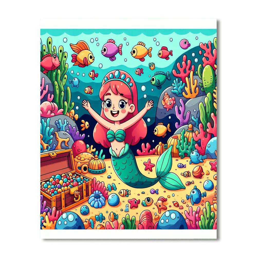 Underwater Treasure Search Paint By Color