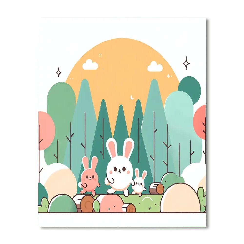Brave Bunnies Numbered Painting Kits