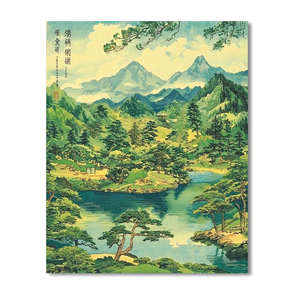 Utagawa Hiroshige Inspired Elegant Japanese Serenity  Paint By Numbers Kits