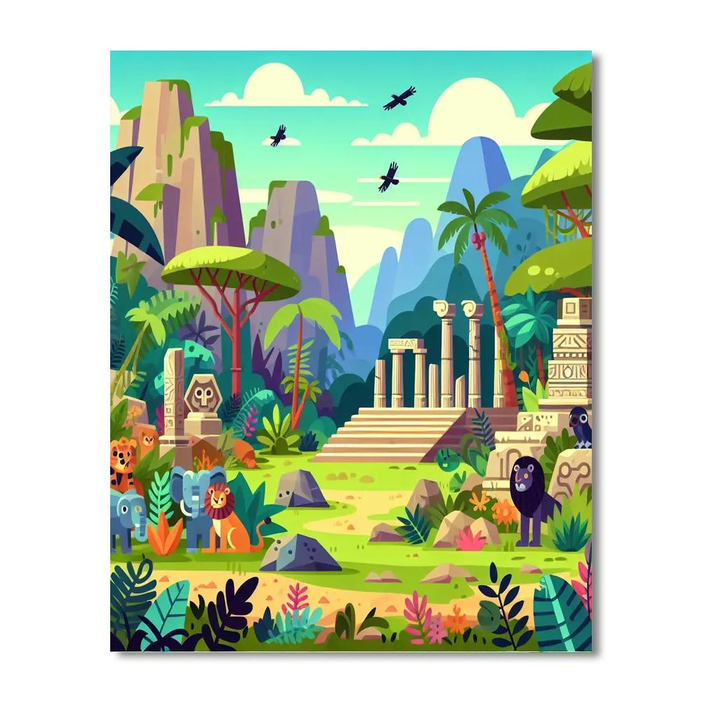 Mysterious Jungle Mystery Numbered Painting Kits