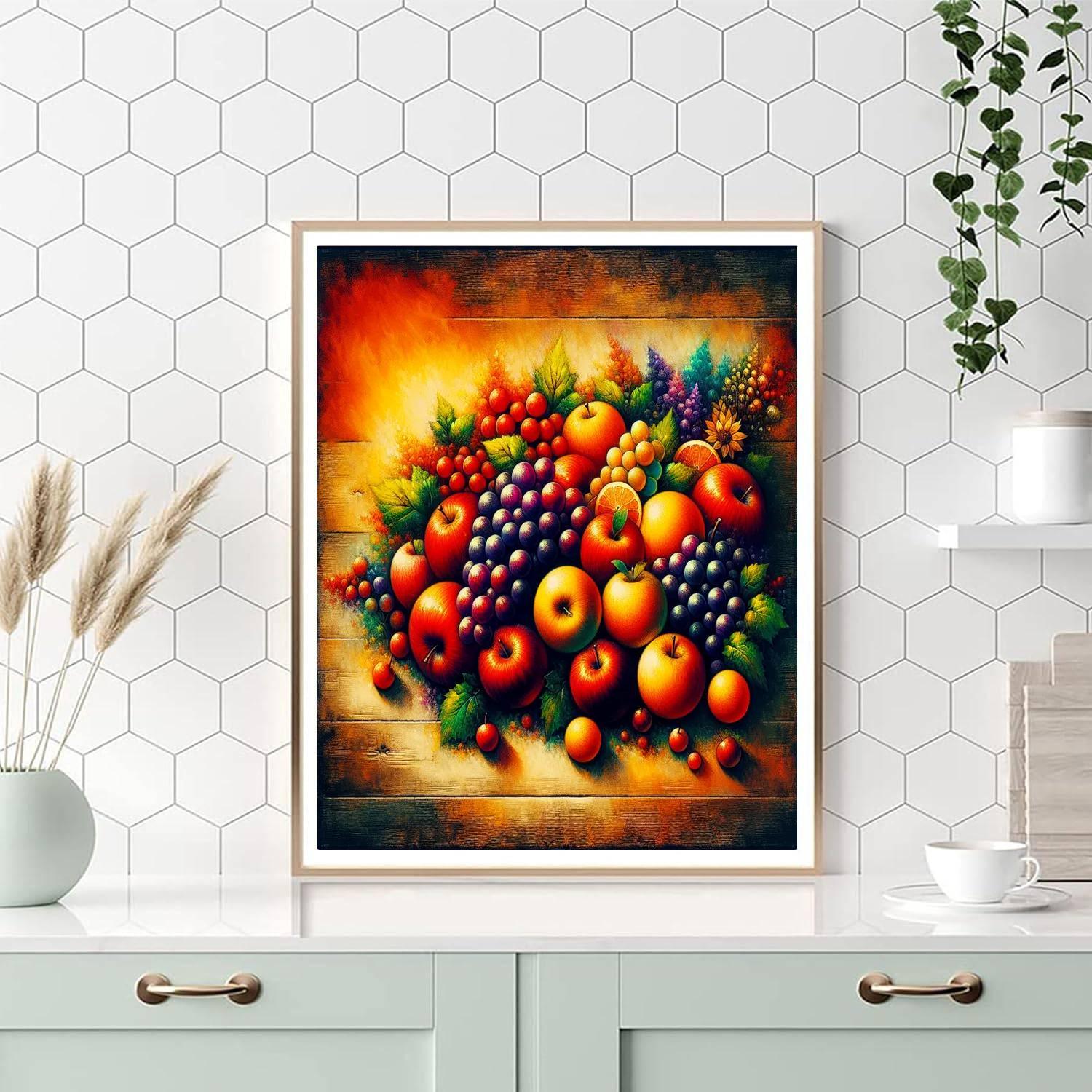 Vibrant Fruit Harvest Numbered Painting Kits