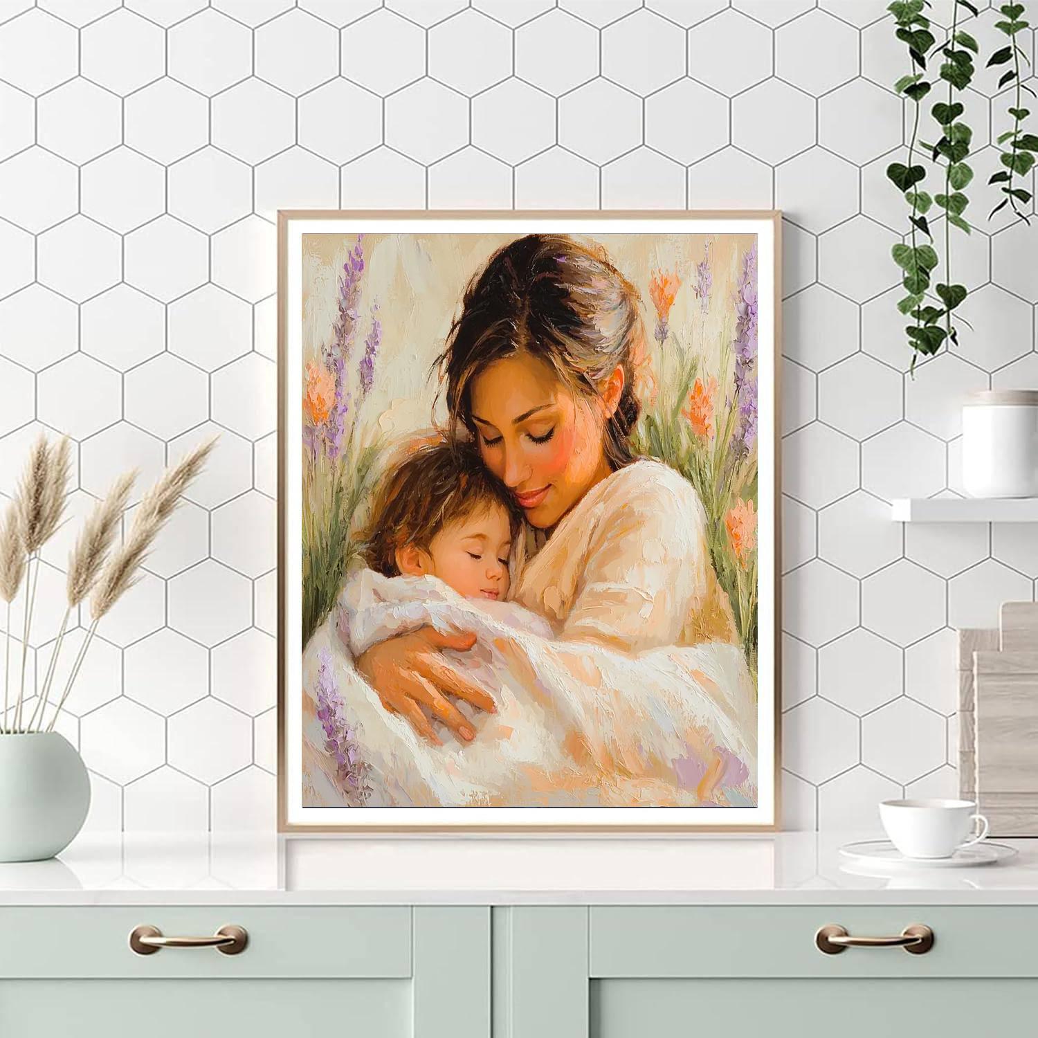 A Mother's Warmth Number Painting