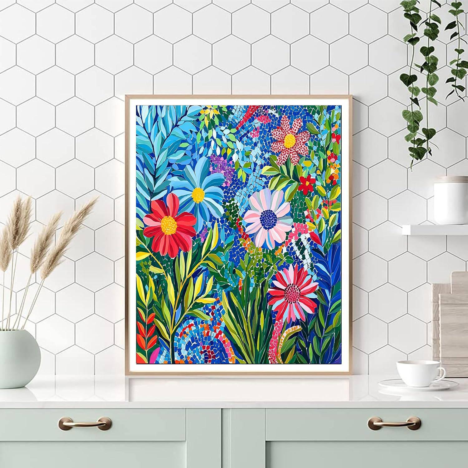 Henri Matisse Inspired Mosaic Garden  Paint By Color