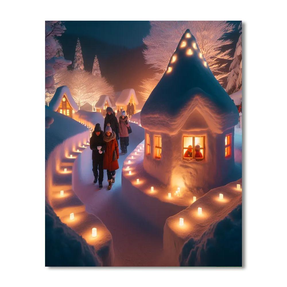 Kamakura Snow Lantern Festival Paint By Numbers