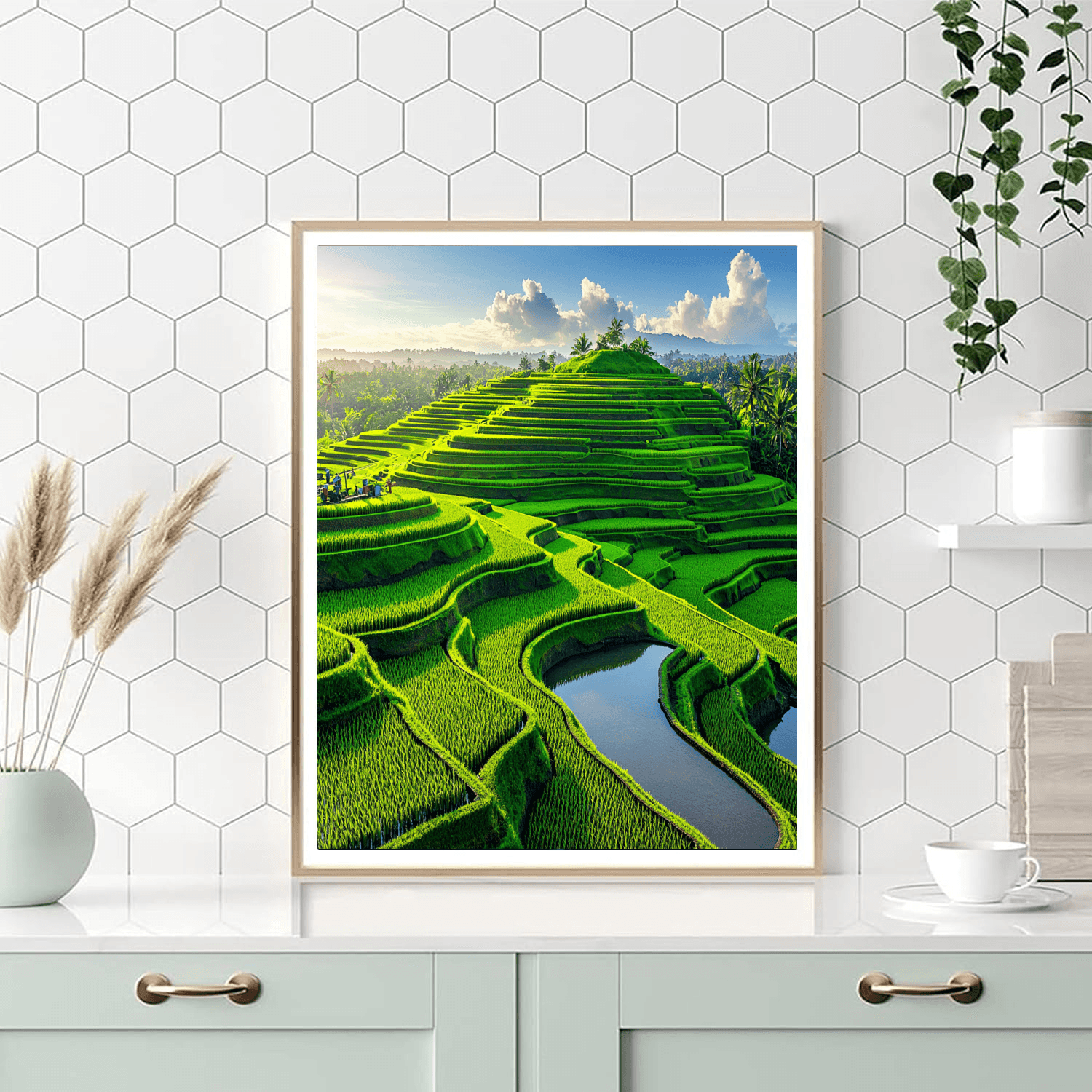 Bali Rice Terraces DIY Paint By Numbers