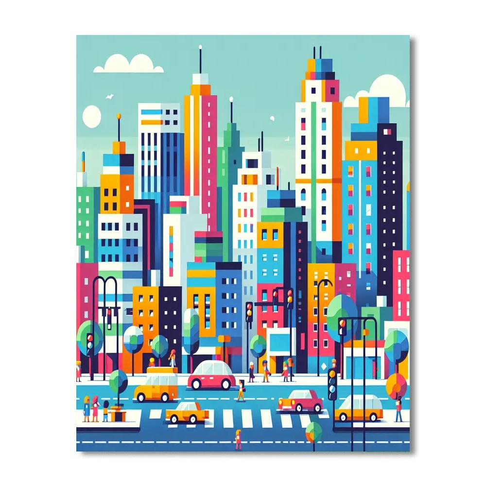 Cityscape Dream Paint By Numbers Art
