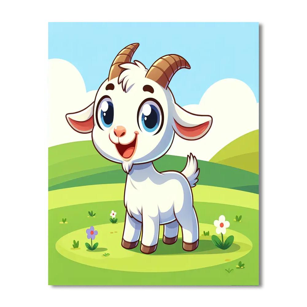 Gigglesome Goat Paint By Numbers Art
