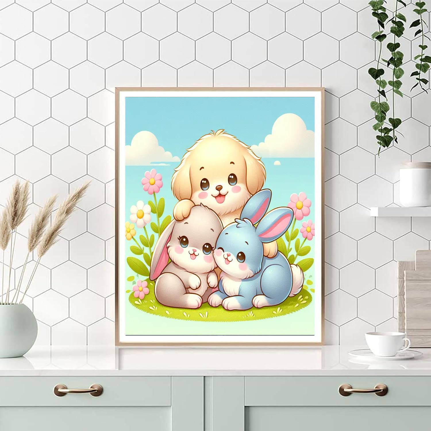 Charming Animal Pals Paint By Numbers Art