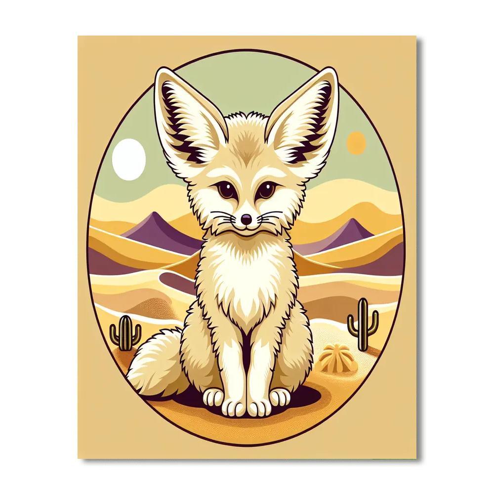 Fluffy Fennec Numbered Painting Kits