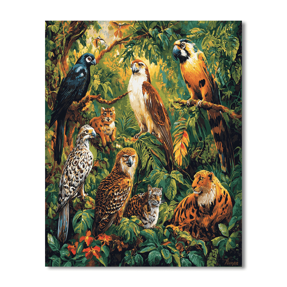John James Audubon Inspired Wild Animal Spirits  Paint By Numbers Kits