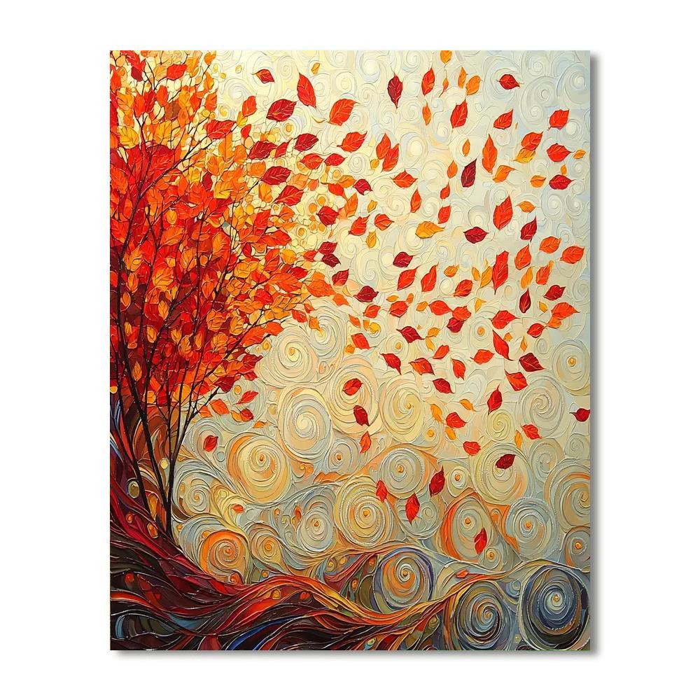 Gustav Klimt Inspired Falling Leaves  Paint By Numbers