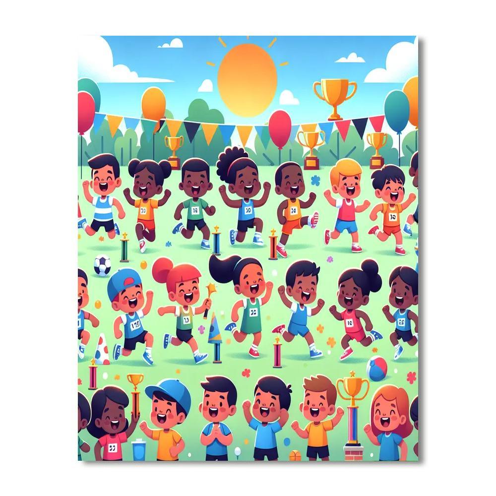 Creative Sports Day Painting By Numbers Kit