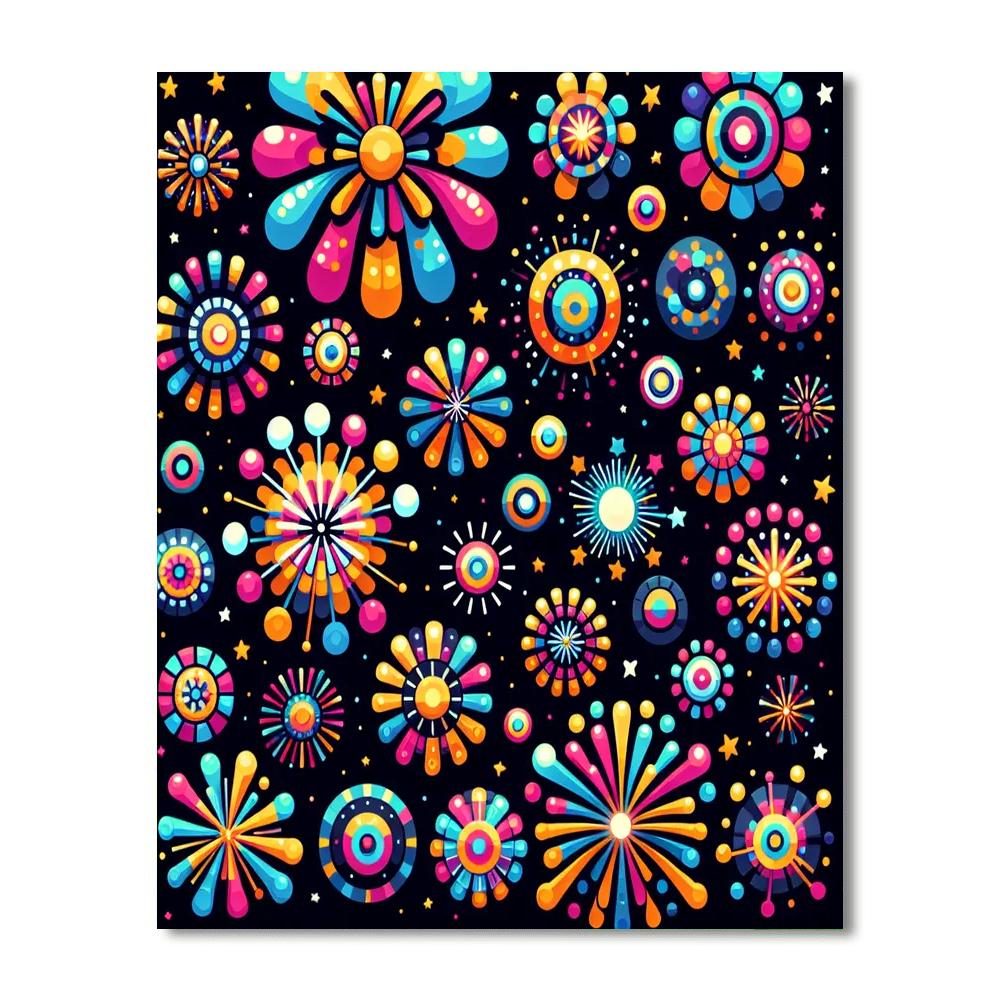 Fantastic Firework Number Painting