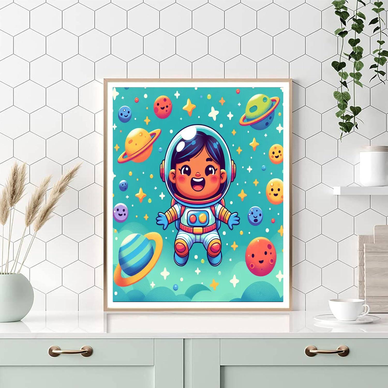 Astronaut Space Odyssey Painting Number Kit
