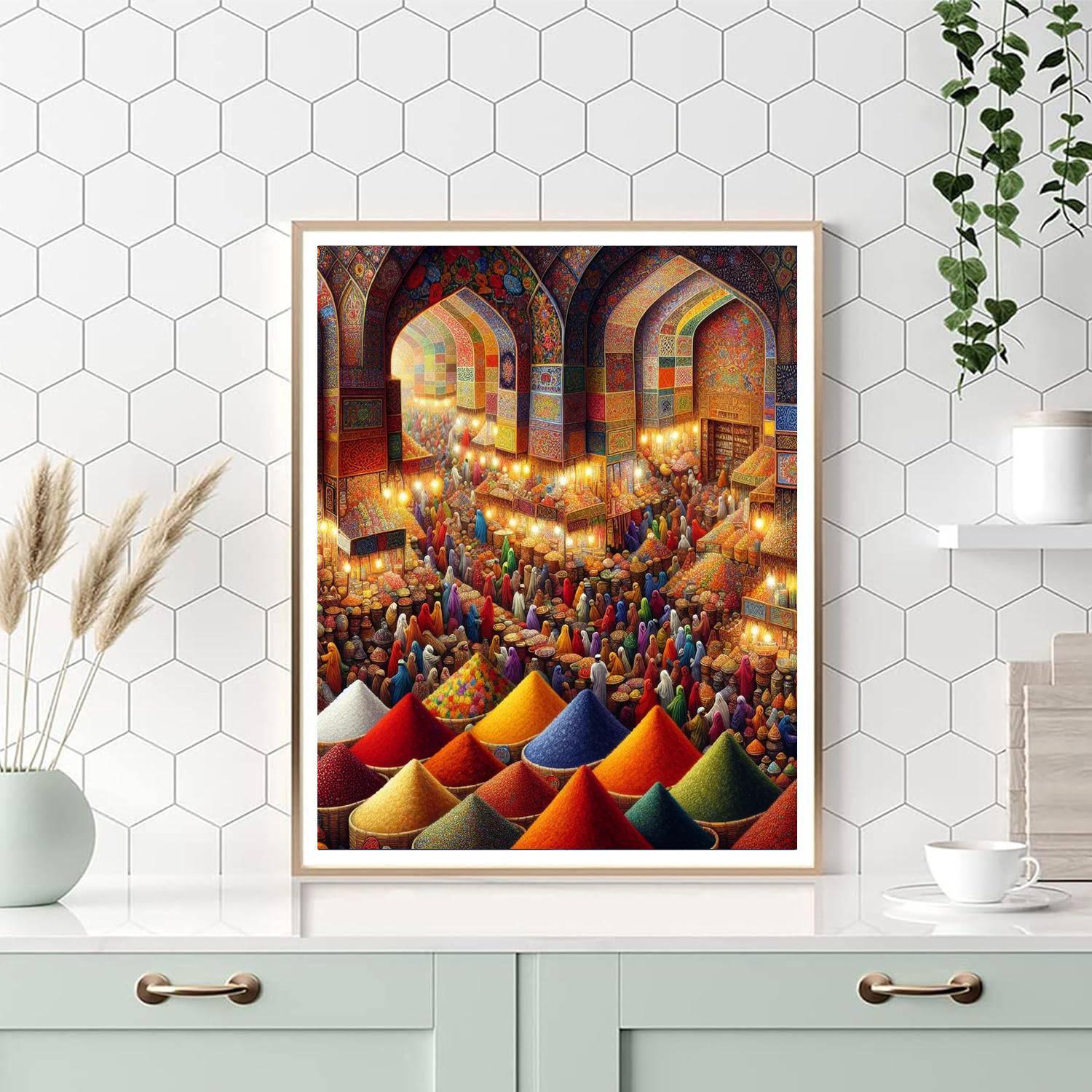 Eastern Delights Market Number Painting