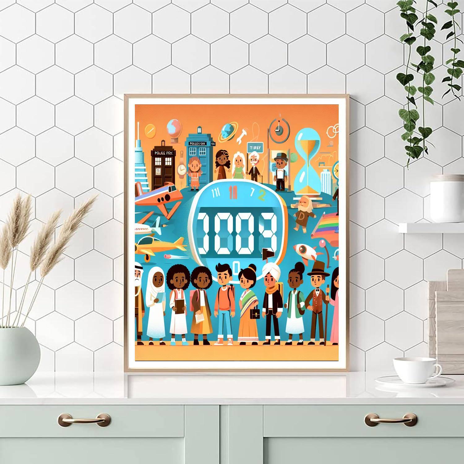 Time-traveling Tykes Number Painting