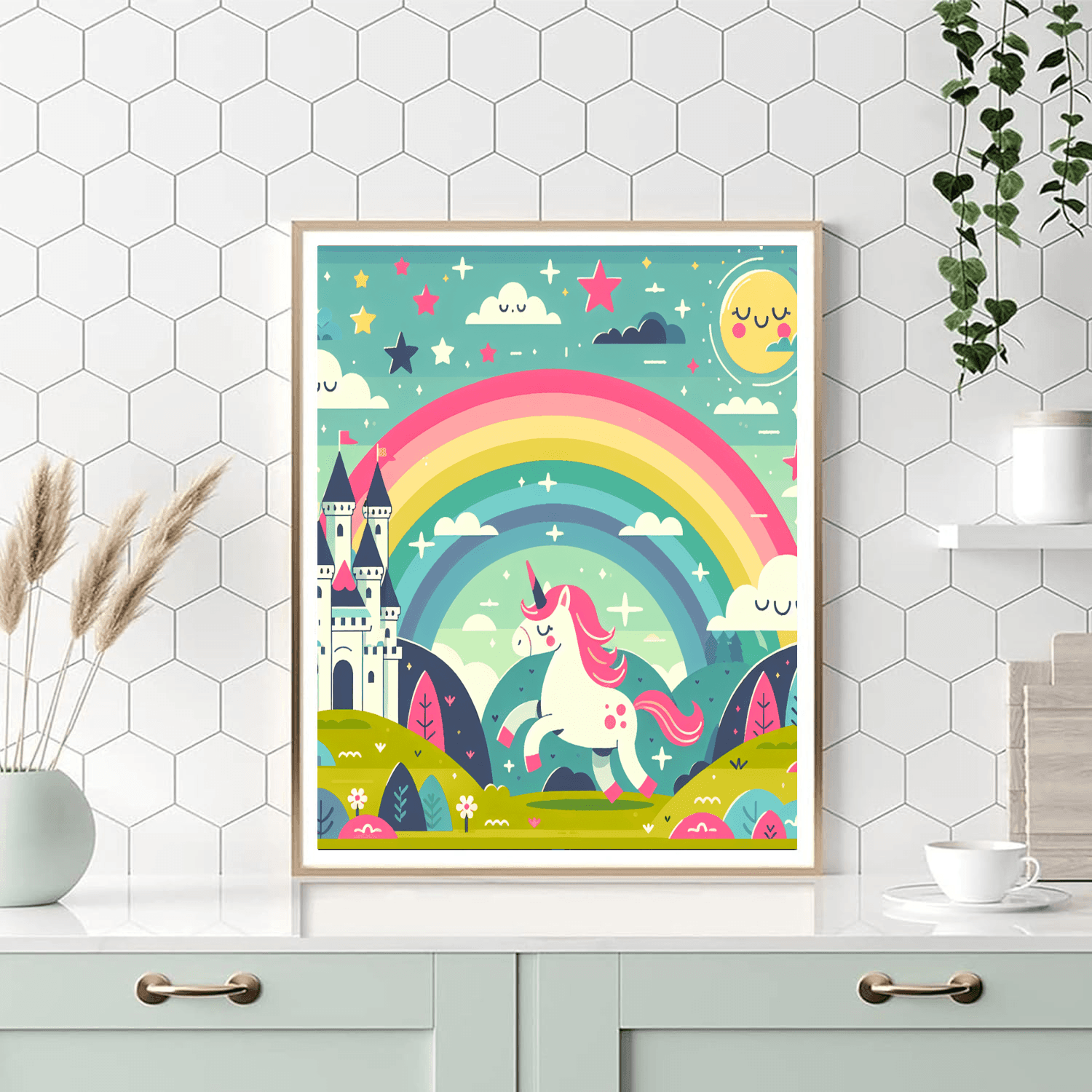 Magical Rainbow Kingdom Painting Number Kit