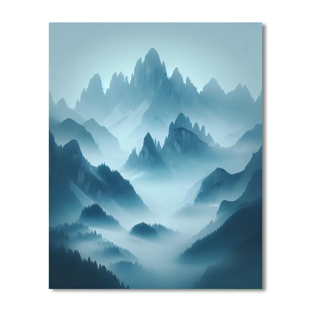 Mystic Mountain Mist Paint By Numbers Art